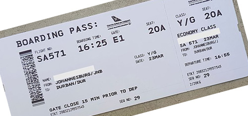 tiket pesawat yang sudah dtukar boarding pass